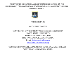 Oton Felix Okon - Effect of Bioinvasion and Anthropogenic Factors