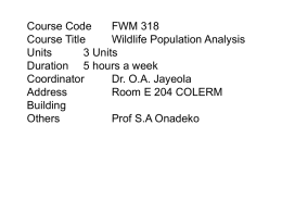 FWM 318 Population analysis