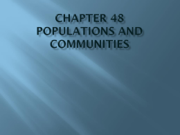 Chapter 48 Populations and Communities