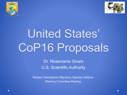 United States` CoP16 Proposals - Organization of American States
