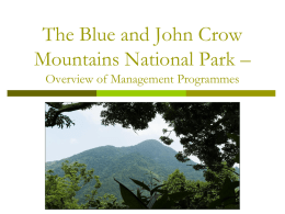 Blue and John Crow Mountains National Park BJCMNP
