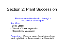 Section 2: Plant Succession