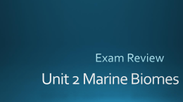 Unit 2 Marine Biomes Review