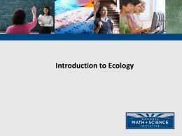 Intro Ecology and the Biosphere PPT - NMSI