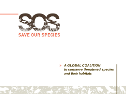 Save Our Species Programme