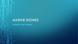 Dec 8 - PPT: Introduction to Marine Biomes