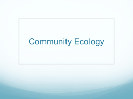 Community Ecology ppt