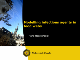 Modelling infectious agents in food webs