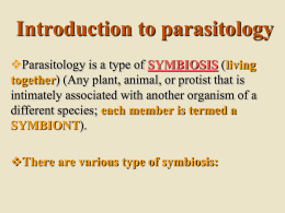 Introduction to parasitology2