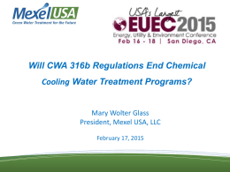 Will CWA 316b Regulations End Chemical Cooling