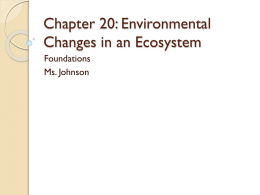 Chapter 20: Environmental Changes in an Ecosystem