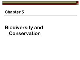 Biodiversity and Conservation ppt