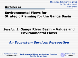 Ganga River Basin – An Ecosystem Services