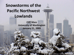 Snowstorms of the Pacific Northwest Lowlands