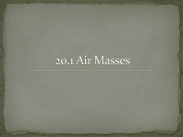 20.1 Air Masses
