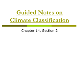 Guided Notes on Climate Classification