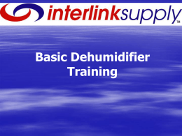 Dehumidifier Basic Operation 10507KB Jul 15 2010