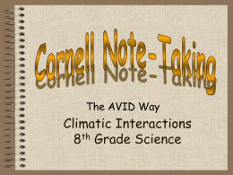 Cornell Note-Taking
