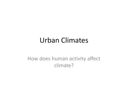 Urban climates PowerPoint