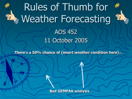 Rules of Thumb for Weather Forecasting