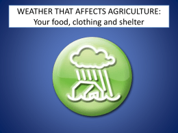 WEATHER THAT AFFECTS AGRICULTURE