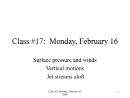 Class #17: Monday, February 18