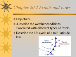Chapter 20.2 Fronts and Lows
