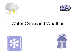 Water Cycle and Weather - Effingham County Schools