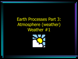 Earth Processes Part 3: Atmosphere