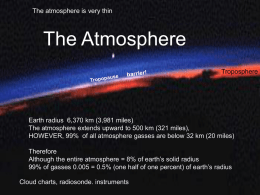 Lecture 17 The Atmosphere w