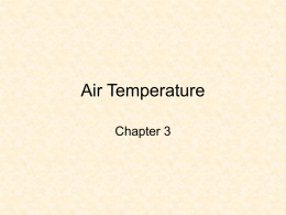 Chapter 3 – Air Temperature