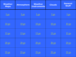 Weather & Climate Jeopardy