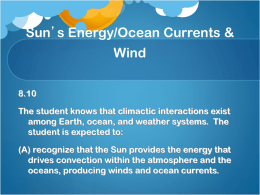 Coriolis Effect, Wind, and Ocean Currents