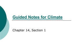 Guided Notes for Climate