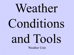 Weather: Conditions and Tools