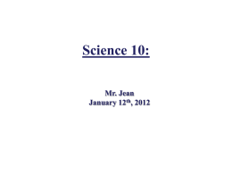 Notes/Science 10/January/January 12th, 2012