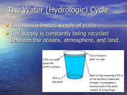 The Water Cycle and Climates