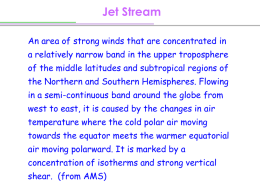 Jet stream and jet streak