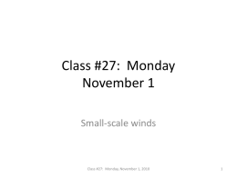 Class #23: Friday October 23