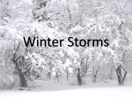 V. Winter Storms