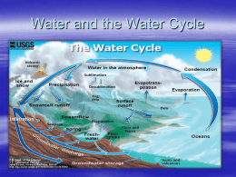 Water and the Water Cycle