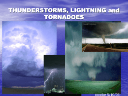 THUNDERSTORM and TORNADO Formation