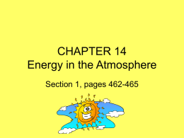 CHAPTER 14 Energy in the Atmosphere