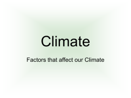 Factors that affect Climate