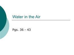 Water in the Air - lewisscientific7th