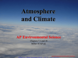 AP Environmental Science - Unit 7 Atmosphere