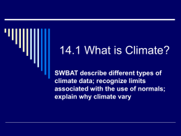 14.1 What is Climate