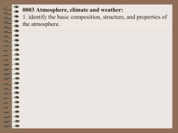 0003 Atmosphere, climate and weather