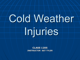 Cold Weather Injuries