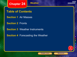 Air Masses Chapter 24
